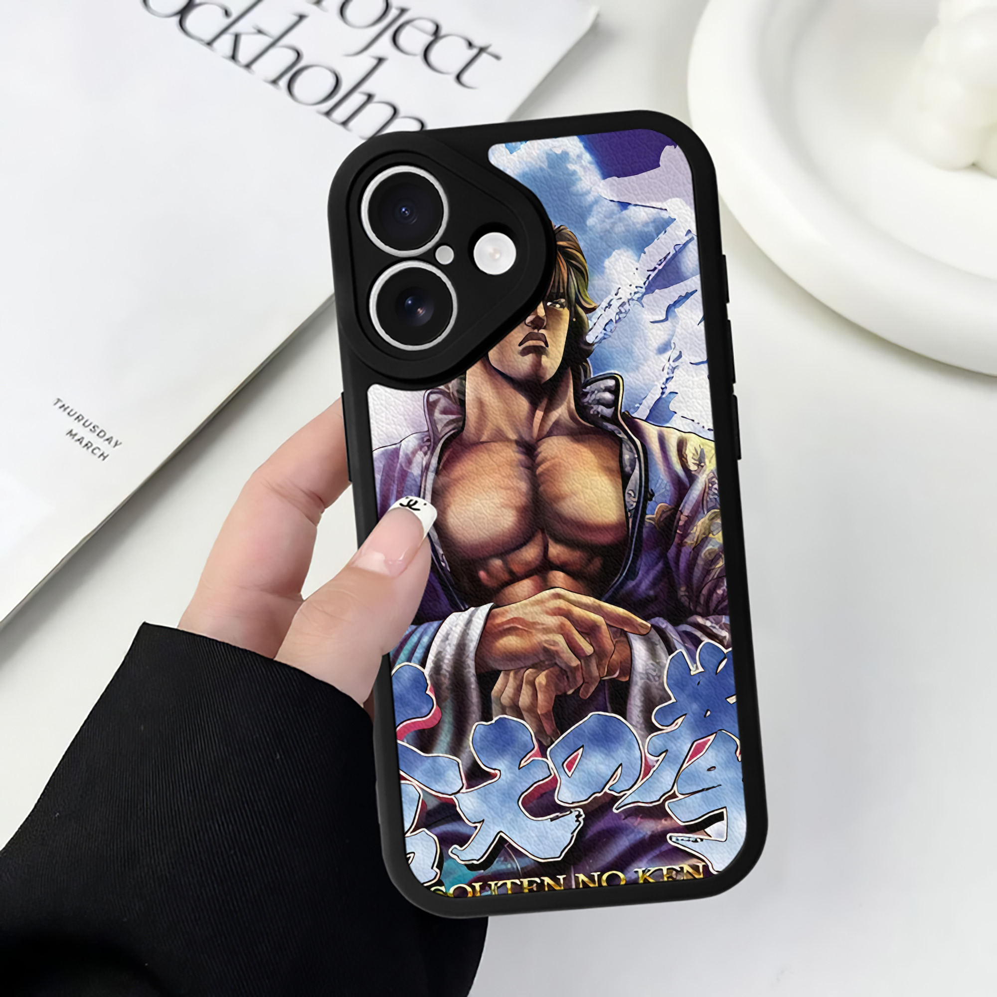 （画像用） 北斗の拳 Fist of the North Star 【iPhone 16シリーズ対応】シリコンスマホケース（レザー調） 材質：シリコン
